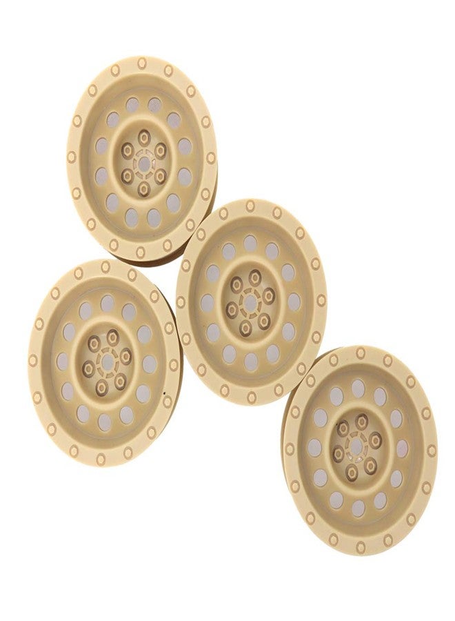 LAFEINA 4PCS Plastic 1.9 inch Wheel Rim for 1/10 RC Crawler Car SCX10 90046 Tamiya CC01 D90 Redcat TRX4 (Desert Yellow) - Image 4